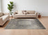 4' X 5' Tan And Gray Oriental Distressed Area Rug